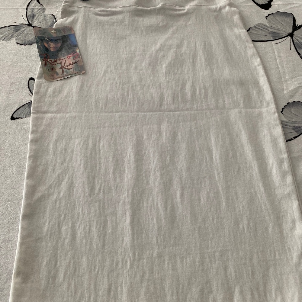NWT reva Karen stretch white skirt